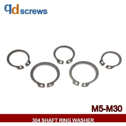 304 M5M6M7M8M9M10M11M12M13M14M15M16-M30 Stainless Steel Shaft Ring Washer Retaining Rings For Shafts DIN471