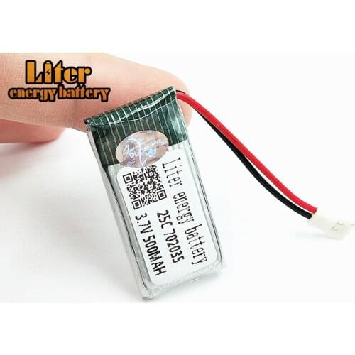 50pcs/lot 3.7V 500mAh Li-ion battery Ha Bosen h107d overflew FY310B Tanco m62R remote quadrocopter 702035 25C