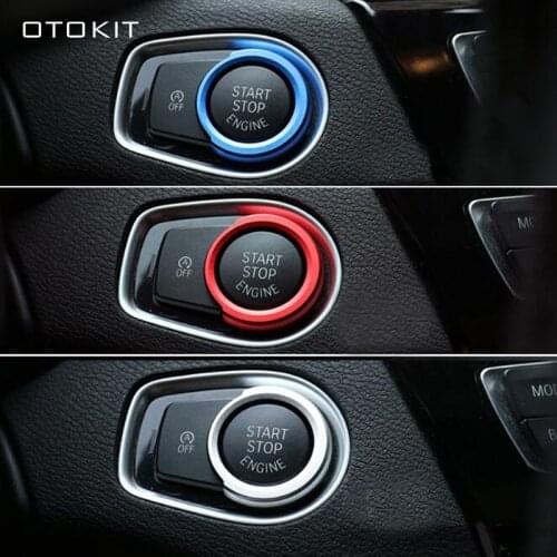 Car Ignition Keyhole Ring Sticker Engine Start Button Ring Decoration Cover Car Stickers and Decals for BMW 1 2 3 4 series X1