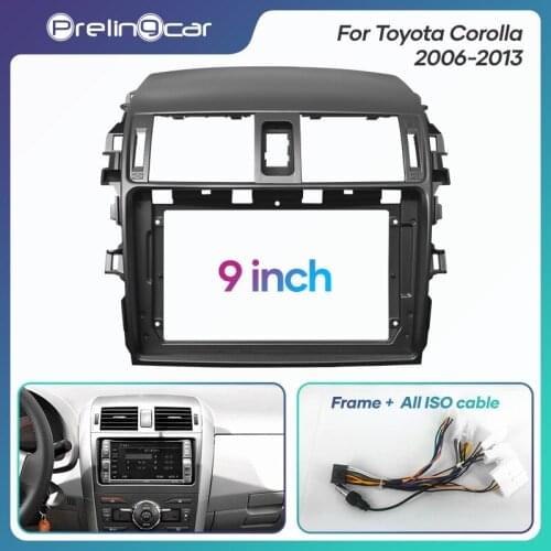 1Din 2Din Car DVD Navigation Radio Fascia Frame For Toyota Corolla 2006-2013 Stereo Receiver Player Panel Dash Trim Kits