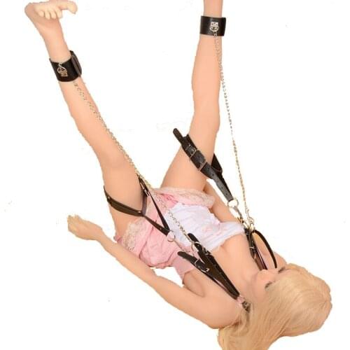 Bondage Footcuffs Neck Ankle Cuff BDSM Leg Bondage Set Flirting Sex Product for Woman Slave Torture Restraints Couples Sex Toys