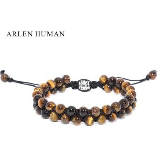 2018 Natural Stone Beads Bracelet for Men Women 6mm High quality 6mm Natural Stone Tiger Eye Beads Braid Bracelets Jewelry