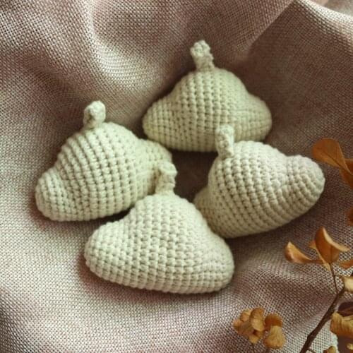 Handmade Crochet Cloud Knitting Cotton Thread Teething Beads DIY Baby Pacifier Chain Accessories Infant Newborns Teether Toy Gif