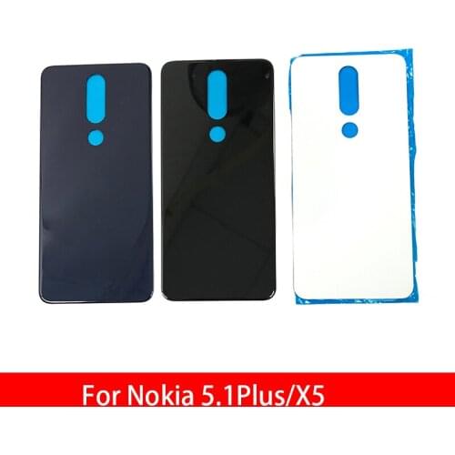 10Pcs/Lot,Back Rear Glass Battery Back Cover Case For Nokia 5.1 Plus / X5 Replacement Part