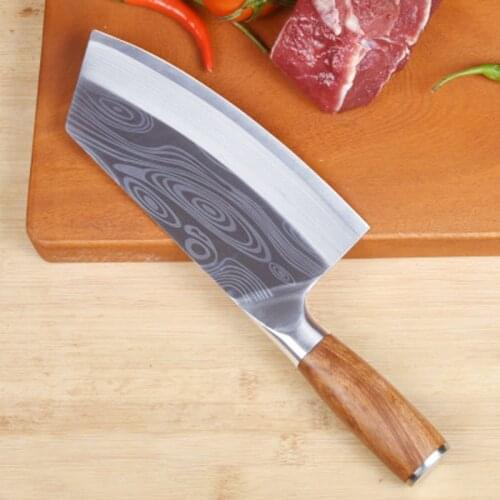 Damascus pattern lady kitchen knife stainless steel kitchen knife slicer meat cutter household chopper dual purpose kitchen knif