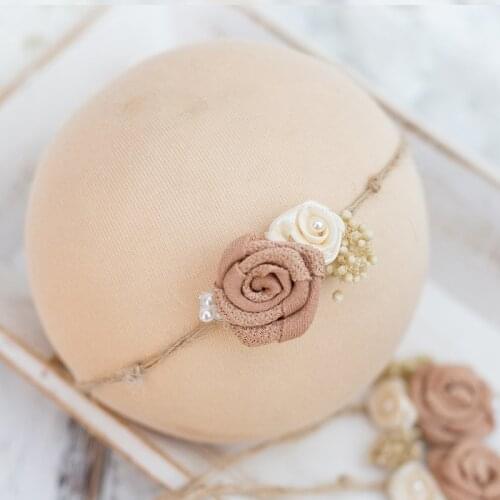 Fantasyland Fashion Florals Headband Newborn Baby Elastic Princess Hairbands Child Kids Pearl Fresh Style Cute Headwear Gifts