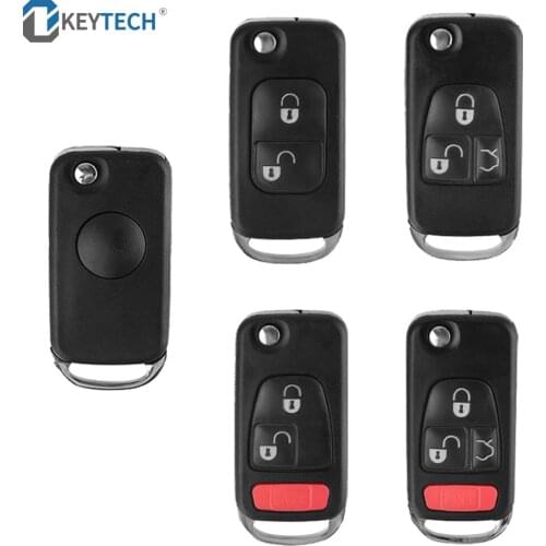 OkeyTech 5PCS Flip Remote Car Key Shell Case for Mercedes Benz SLK E113 A C E S W168 W202 W203 W124 B200 A160 Replacement Fob