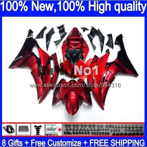 YZF-R6 For YAMAHA YZF R6 YZF-600 YZF 600 R 6 43MC.33 YZF600 YZFR6 2008 2013 2014 2015 2016 08 13 14 15 16 Wine red Fairings