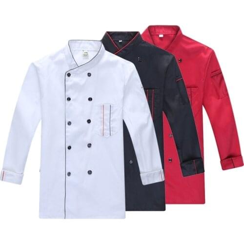 Spring /summer Catering uniform long sleeve men chef jacket kitchen work uniform hotel women waiter restaurant clothes
