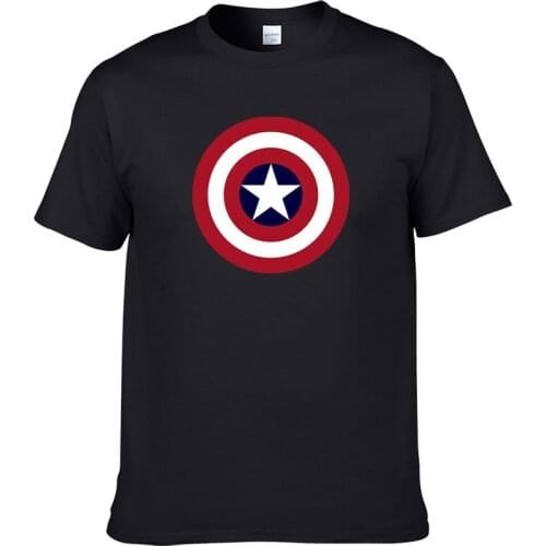 Marvel The Avengers Captain America Short Sleeve Tee Mens Cotton T-shirt 2021 Tops Summer Graphic T Shirts Funny T Shirts Tops