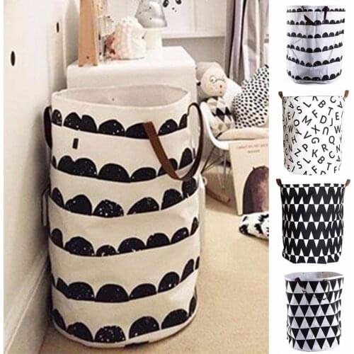 Canvas Kids Baby Toys Printed Storage Bags Case Laundry Hanging Bag Holder