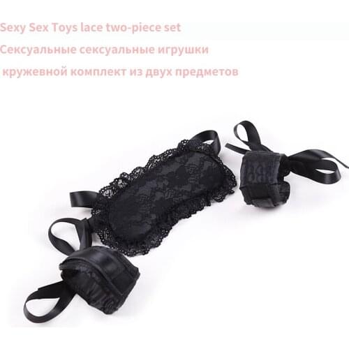 Adult Games Erotic Sex Toys For Couples Adults Handcuffs Eye Mask Bondage Restraints SM Lace Material Cuffs Handcuffs Eye Mask