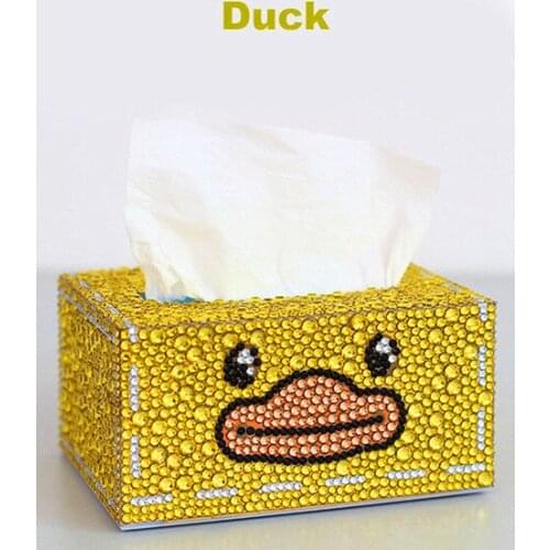 Diamond painting tissue box 5d handmade art cosmetic tissue dispenser stere storage box Childrens DIY puzzle cartoon home decor