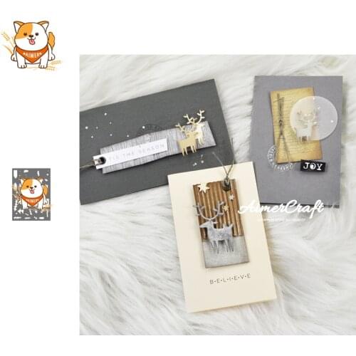 Small Tree deer Christmas Metal Cutting Dies Scrapbooking Stencil Craft Embossing Die Cuts Card Making New Dies For 2019