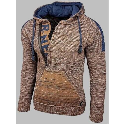 Men Muscle Long Sleeve Hoodies Autumn Winter Hooded Shirts Black Brown Pullover Sweatshirt for Men 3XL 4XL