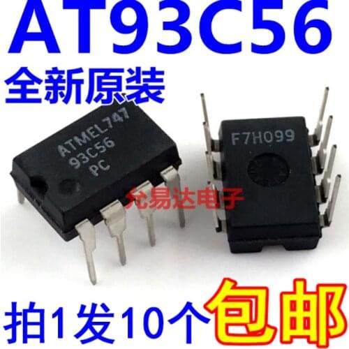 Xinyuan 10PCS/LOT AT93C56 DIP-8 93C56 DIP8 DIP EEPROM (256x8)/(128x16) 2K new original