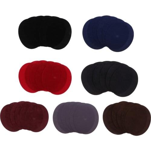 Repair Patches, Pack Of 6 Assorted Oval Suede Fabric Patch Repair Sewing Elbow