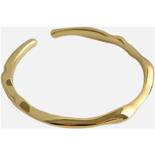 Resizable Irregular Face for Women INS Gold & Silver Color Gold Foil Concave-convex Irregular Surface-A