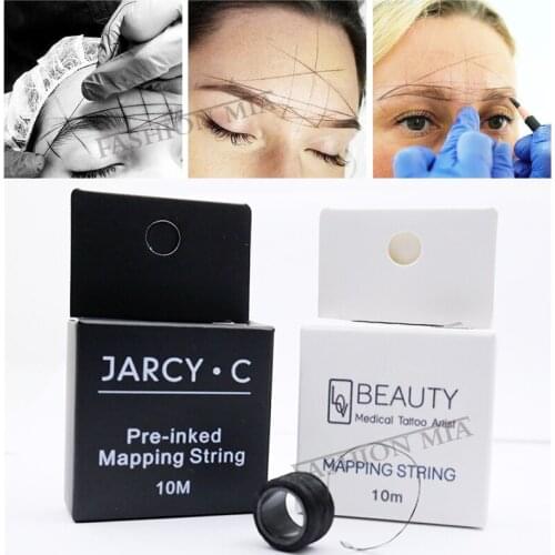 10m Tattoo Mapping String Thread Microblading Eyebrow Marker Thread Line Brows Pre Inked Tattoo Pre-Inked PMU Eyebrow Thread