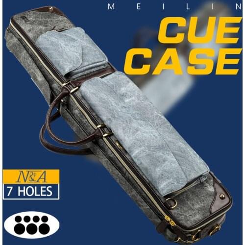 2020 New Arrival Bag 4 Shafts 3 Butts Pool Cue Case Portable Carrying Durable Case 7 Holes Pool Stick Case Billiard Accessories