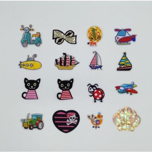 New arrive Sewing iron patch Hot Sticker Embroidery Badge Childrens Clothing Applique Stripe Clothes Sequin Patch Accessories