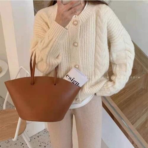 Autumn Women Clothes Oversized Women‘s Pink Sweater Fall Vintage Loose Winter Sweaters Knitting Female Cardigan Knittwear Tops