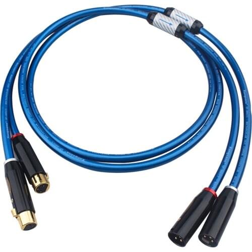 OCC Square Core Copper 3 Pin XLR Male To Female Plug Audio Balanced Cable