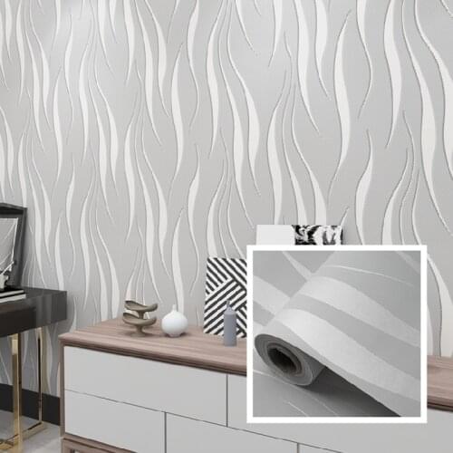 Modern luxury 3D Non woven Wallpaper stripe self adhesive wall paper For Home Decoration Living Room Bedroom Wall Decor，3M-10M