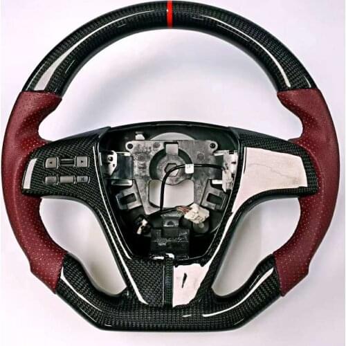 Supercar Cuatomized Real Carbon Fiber Sports Steering Wheel Alcantara Leather compatible for Mazda 6 2012