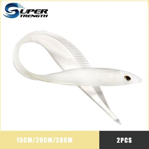 Super strength japan transparent saury-shaped simulation lure white hair fish reflective strip soft lure sea fishing boat