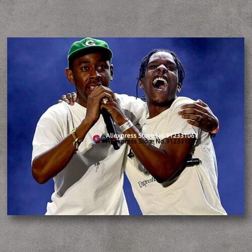 Tyler The Creator & A$AP Rocky Poster Singer Star Canvas Painting Art Poster Decorative Painting Mural Home Living Room Decor