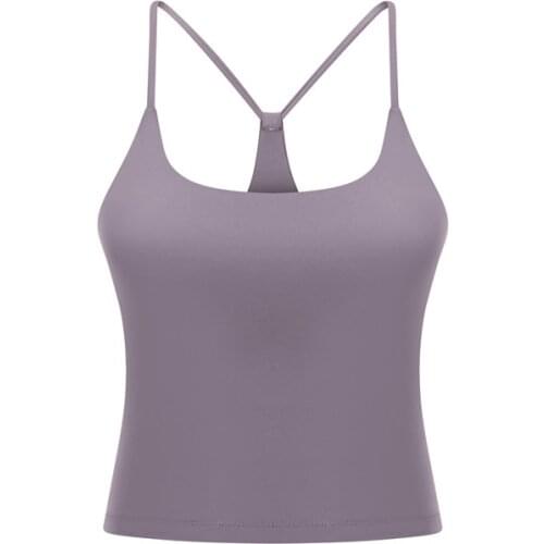 2021 Spring Aummer New Cool Racerback Chest Pad Yoga Tank Vest Moisture Wicking Womens Clothes Pilates Tank Tops Shirts