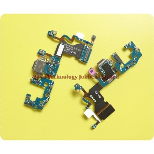 Wyieno For Samsung S9 Plus G965f G965N S9+ S9 G960f Charger Port Board USB Charging Connector Flex Cable Microphone Mic 5pcs/lot