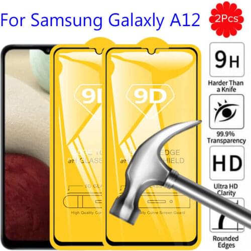 2Pcs 9D Samsun A12 Glass For Samsung Galaxy A12 Protective Glass on Galaxi A12 A51 A21s A 12 21a SM-A125F Screen Protector Armor