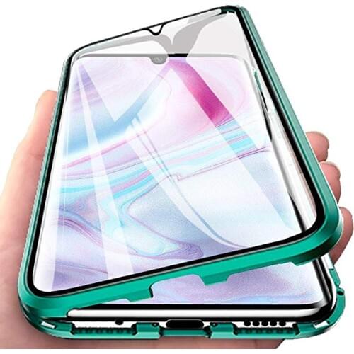 360 full protection glass flip case for xiaomi mi note 10 pro magnetic metal phone cover on xiomi note10 coque caso etui fundas