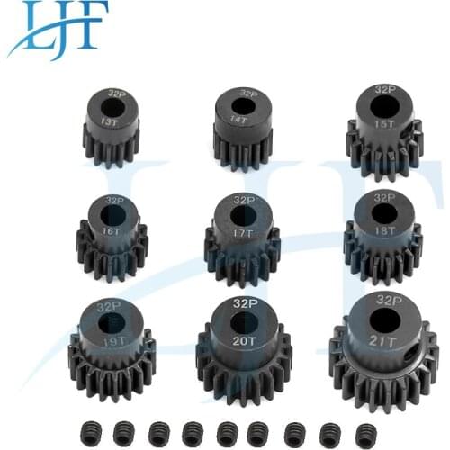 LJF 1pcs 32P 5mm Motor Gear Pinion Teeth 13T - 21T 54T for RC Car Traxxas Slash 4x4 Stampede 4x4 VXL Rustler 4X4 E-Revo T-Maxx