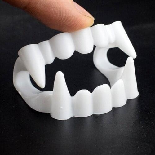 1PCS New Toy Vampire Fake Teeth For Halloween Party Prop Masquerade Cosplay Makeup Funny Dentures
