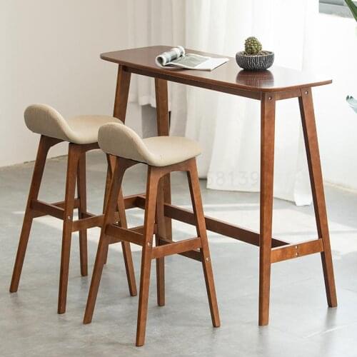1000 Bar stool simple bar chair home solid wood high stool creative bar stool cashier front desk chair