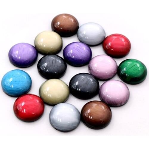 16mm 20pcs/Lot Mix AB Colors Style Flat back Resin Cabochons Fit 16mm Cameo Base Cabochons-V2-21