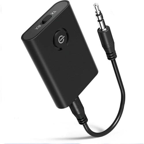 2 in 1 Wireless Bluetooth-compatible 5.0 Transmitter Receiver Chargable for TV PC Car Speaker 3.5mm AUX Hifi Music Audio Adapter