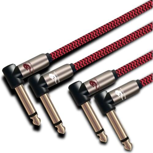 Audio Cable Dual 1/4" To Dual 1/4" for Amplifier Mixer Electronic Organ Angled 6.35mm Jack 2:2 Guitar Cable OFC 1M 2M 3M 5M 8M