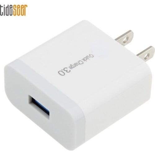 US Plug USB Quick Charge 3.0 QC3.0 Fast Wall Charger Mobile Phone Travel Adapter for iPhone X Huawei Samsung S10 Xiaomi 300pcs