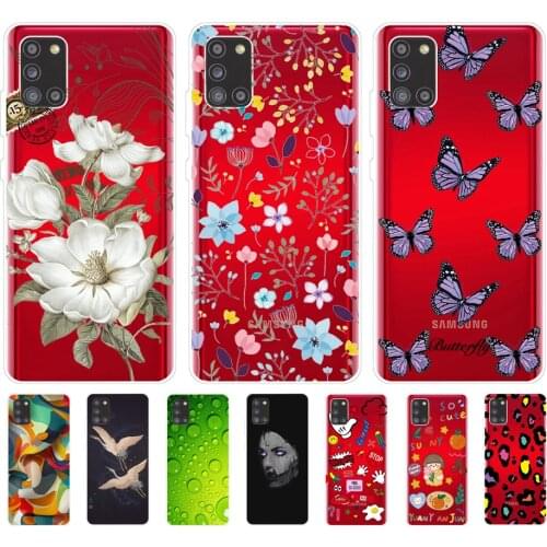 For Samsung A31 Case Samsung Galaxy A31 A 31 SM-A315F 6.4" Case Silicone TPU Soft Clear Cute Back Protective Cover Phone Cases