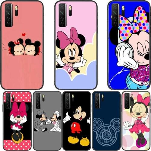 Kiss Mouse Mickey Black Soft Cover The Pooh For Huawei Nova 8 7 6 SE 5T 7i 5i 5Z 5 4 4E 3 3i 3E 2i Pro Phone Case cases