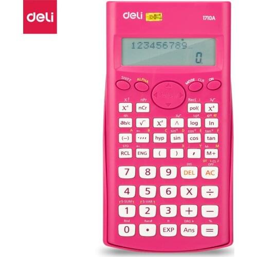 Deli 240 Functions Scientific Calculator Engineer Calculator student fashion 10 + 2 Digits Blue Green Pink E1710A