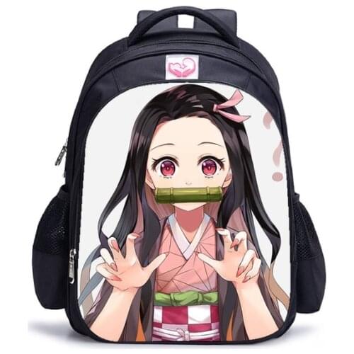 Demon Slayer Kimetsu No Yaiba Backpack 16inch Anime School Bags for Teenage Boys Girls Students Laptop Backpack Travel Bags