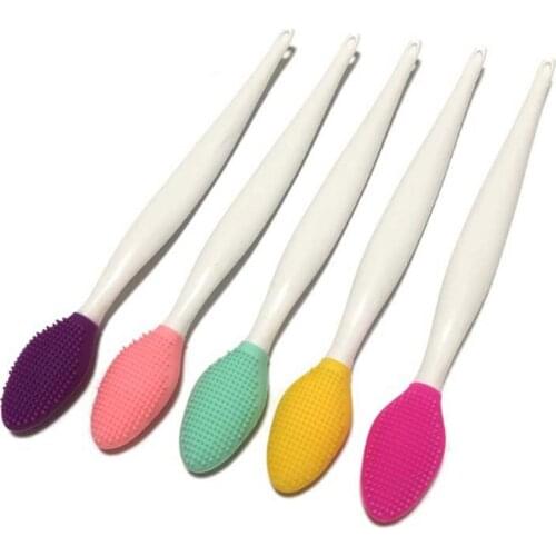 Double-Sided Soft Silicone Exfoliating Nose Blackhead Remover Brush Acne Cleaner