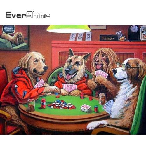 Evershine 5D Diamond Painting Full Drill Square Dogs Cross Stitch Diamond Embroidery Sale Animals Rhinestones Pictures Beadwork
