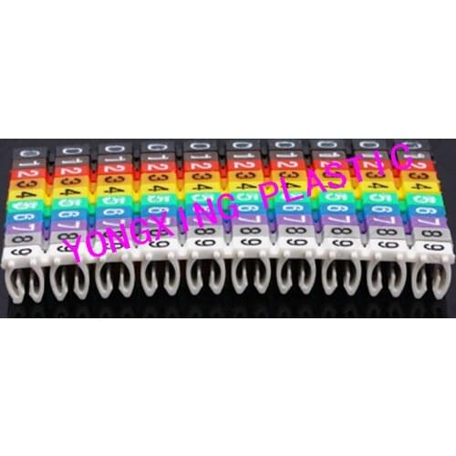 100pcs/lot M2 calbe marker suit cable 4mm2