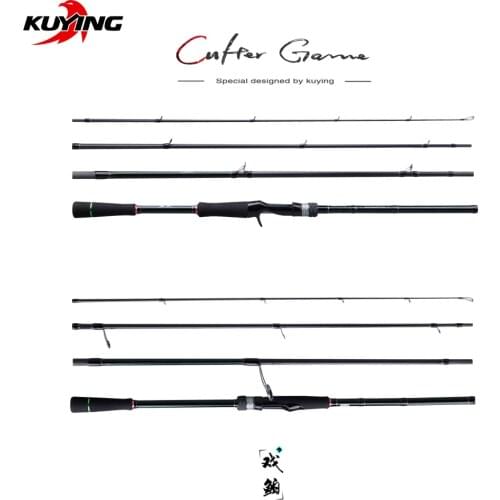 KUYING CULTER GAME 2.49m 8'3" Spinning Baitcasting Medium Fishing Lure Rod Cane Stick Mini Travel Rod Carbon Far Casting